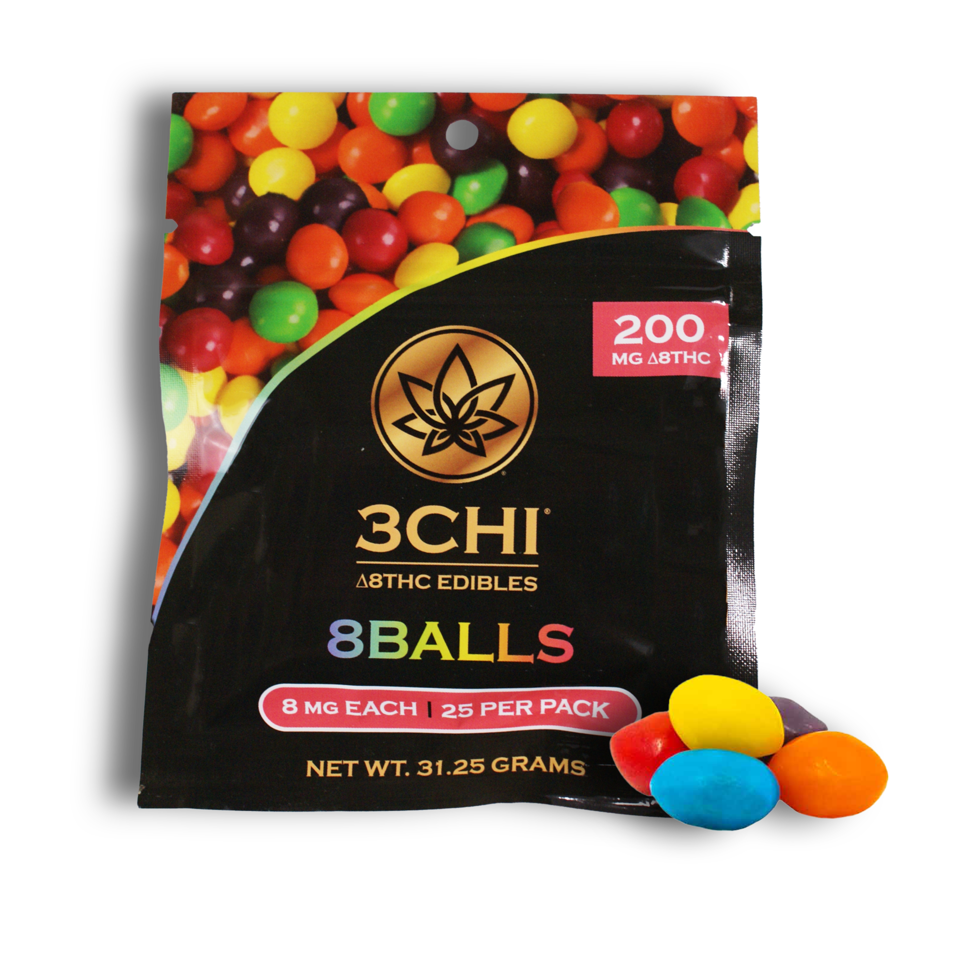 3CHI Delta-8 Balls/skittles candy - CBD Pros USA