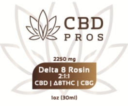 CBD Pros Delta-8 Rosin 2:1:1 Tincture - CBD Pros USA