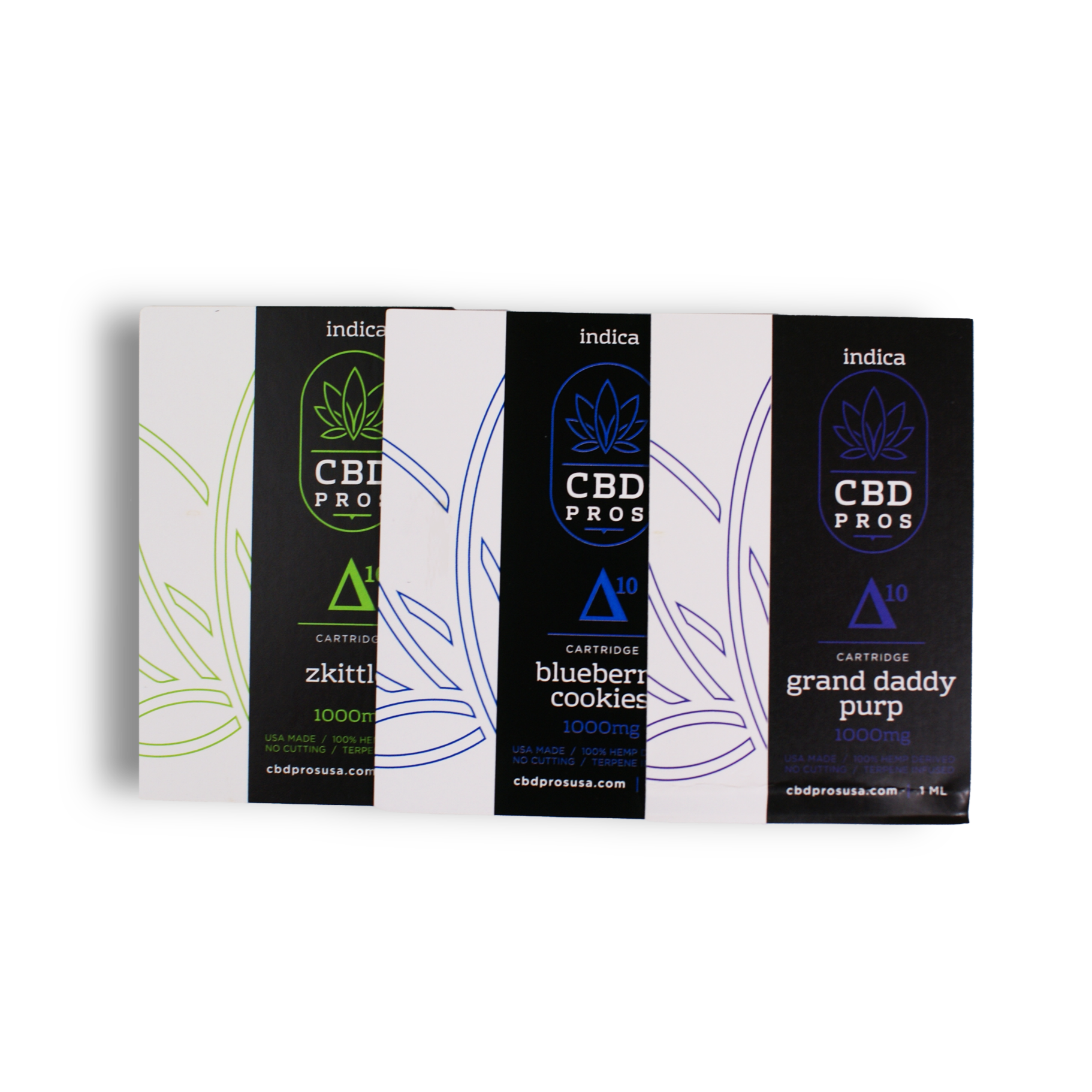 CBD Pros Delta-10 Indica Cartridges - CBD Pros USA